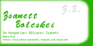 zsanett bolcskei business card